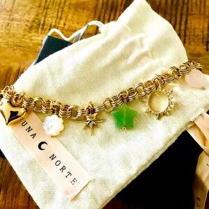 VIRAL Luna Norte Gold Charm Bracelet-New with tags and pouch!
